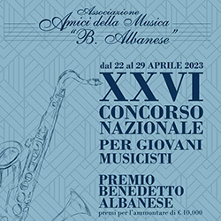 XXVI CONCORSO NAZIONALE PER GIOVANI MUSICISTI “B. ALBANESE” – CACCAMO (PA)